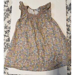 Girl's Short Flutter Sleeve Floral Nordstorm Dress Size 4